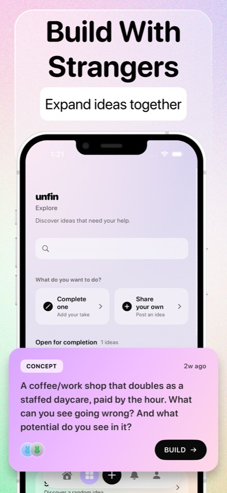 Build with strangers on Unfin